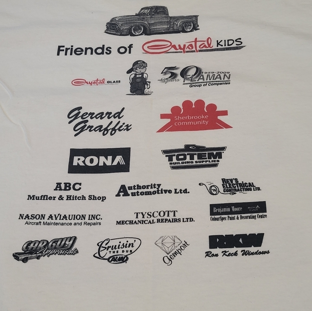 Y2K Crystal Kids Show & Shine T-Shirt XL Gerald Blommaert Hot Rod Car Show - Picture 5 of 5